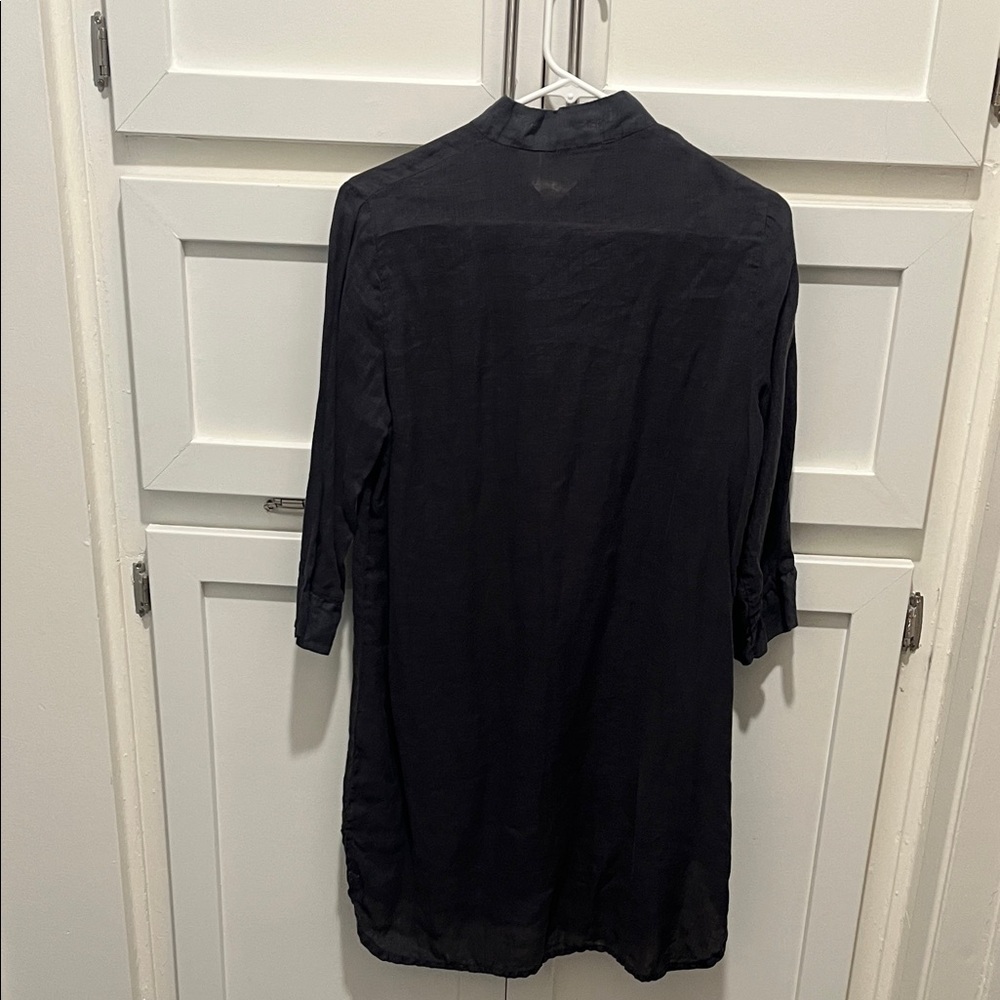Women’s black banana blue tunic vintage! - Picture 4 of 6